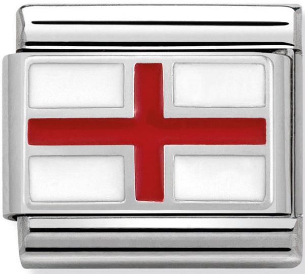 Nomination England Flag Silver Charm