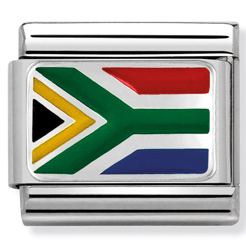 Nomination South Africa Flag Silver Charm 