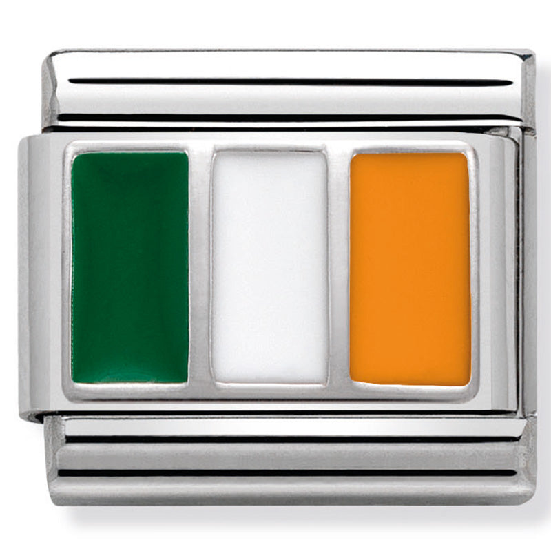 Silver Ireland Flag Charm