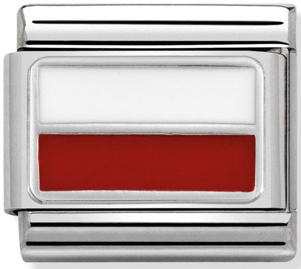 Europe Flag - Poland Silver Charm