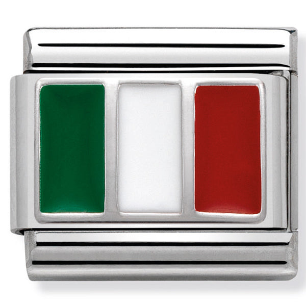 Nomination Italy Flag Silver Charm 