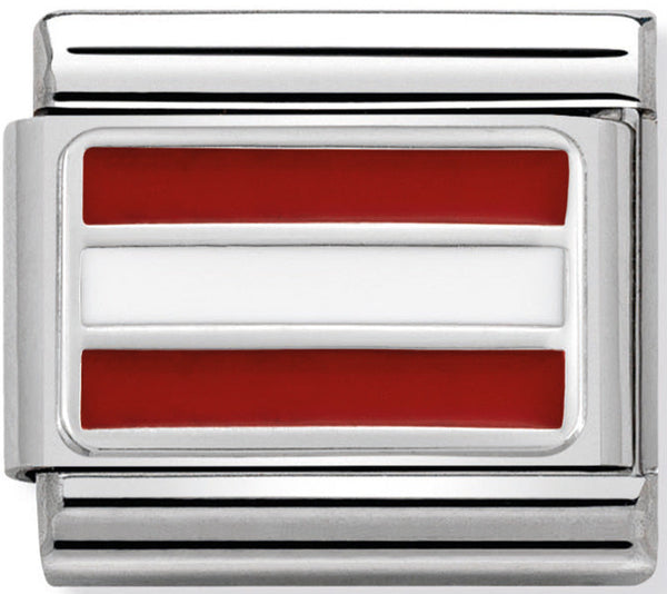 Nomination Austria Flag Silver Charm