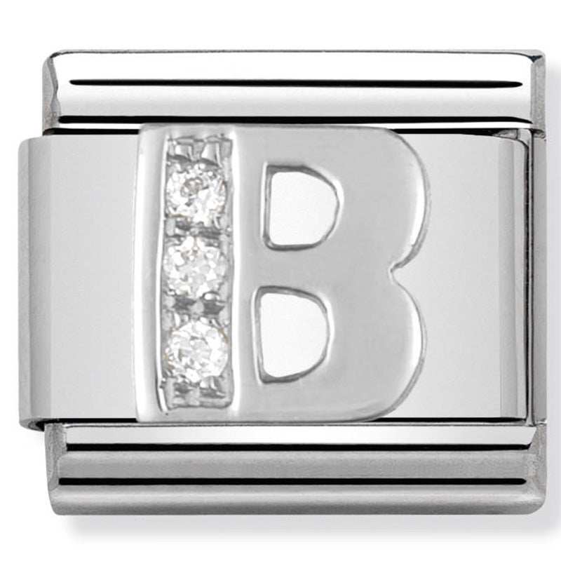 Nomination Letter B Silver Charm 