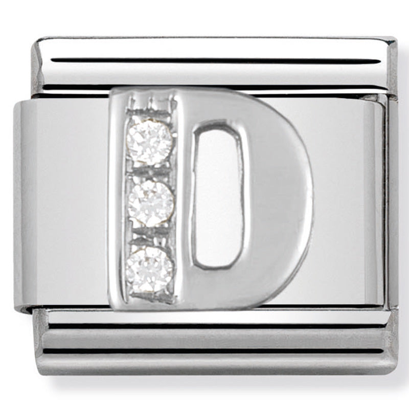 Nomination Letter D Silver Charm 