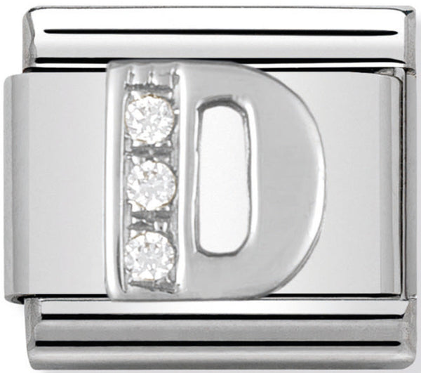 Nomination Letter D Silver Charm 