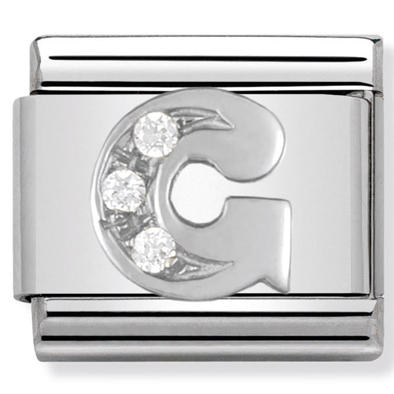 Nomination Letter G Silver Charm 