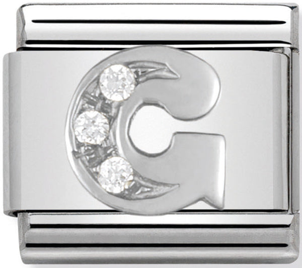 Nomination Letter G Silver Charm 