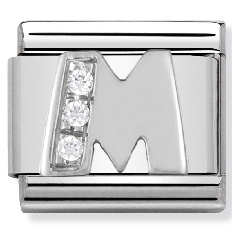 Nomination Letter M Silver Charm