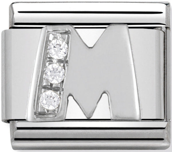 Nomination Letter M Silver Charm