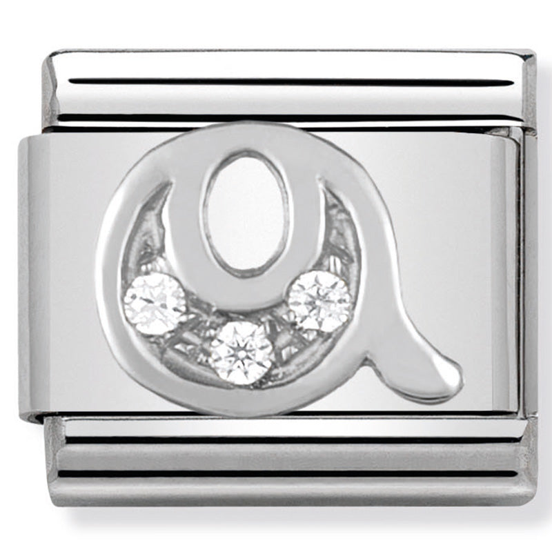 Nomination Letter Q Silver Charm 