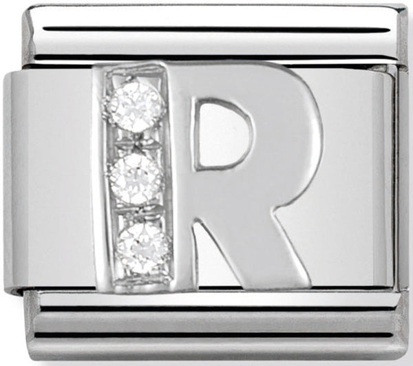 Nomination Letter R Silver Charm