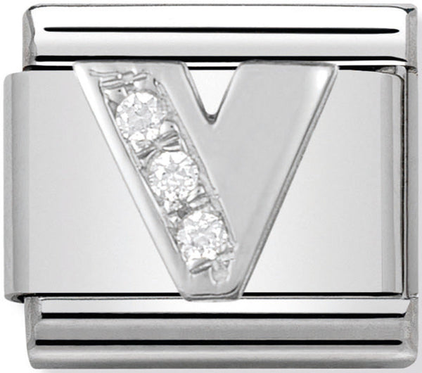 Nomination Letter V Silver Charm