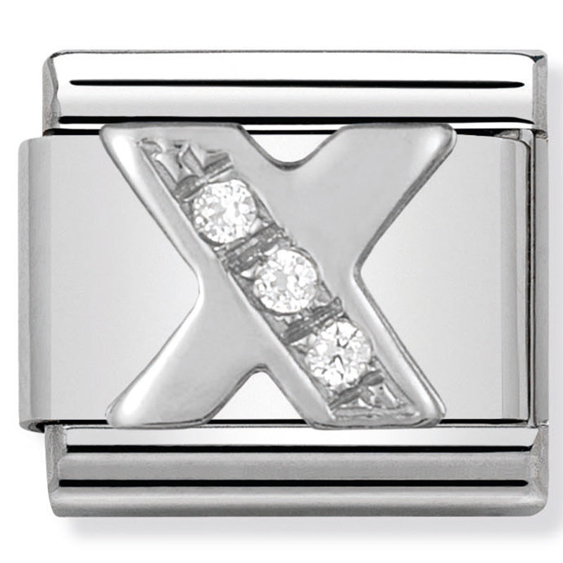Nomination Letter X Silver Charm