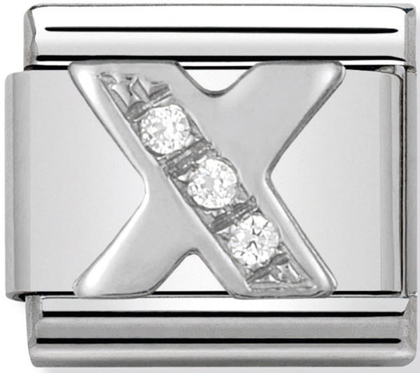 Nomination Letter X Silver Charm