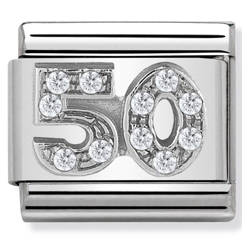 Nomination 50 CZ Silver Charm 