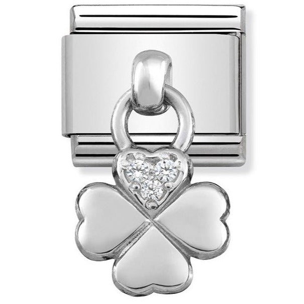Nomination 331800/02 Clover Silver Charm