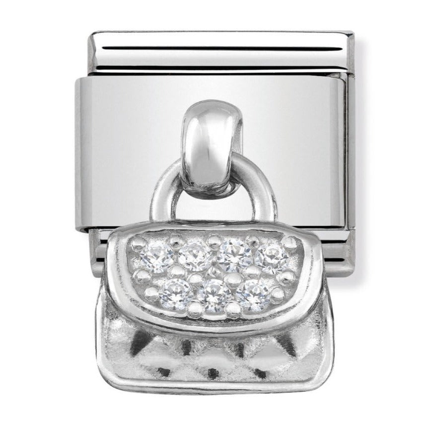 Dangle - Handbag with CZ Silver Charm