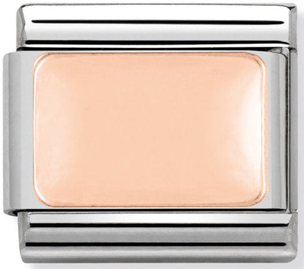 Nomination Plate Rose Gold Charm 