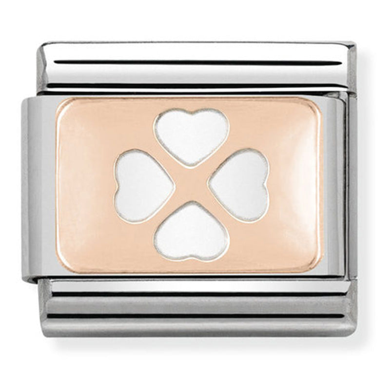 Nomination Four-Leaf Clover Rose Gold Charm 