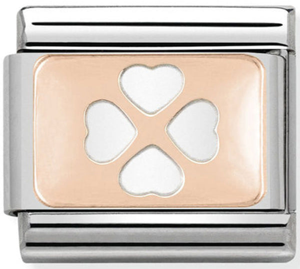 Nomination Four-Leaf Clover Rose Gold Charm 