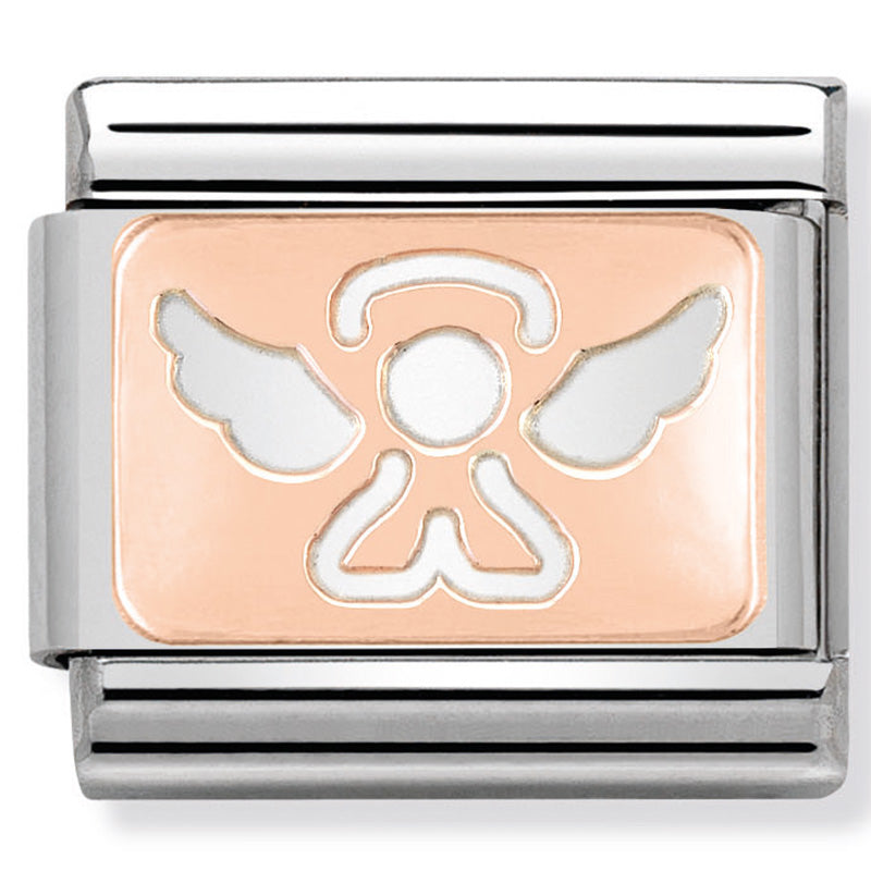 Nomination Angel Plate Rose Gold Charm 
