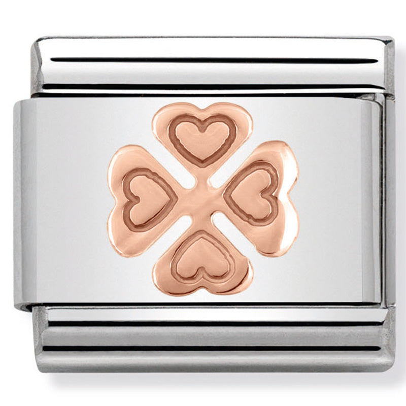 Nomination Four Leaf Clover Rose Gold Charm 