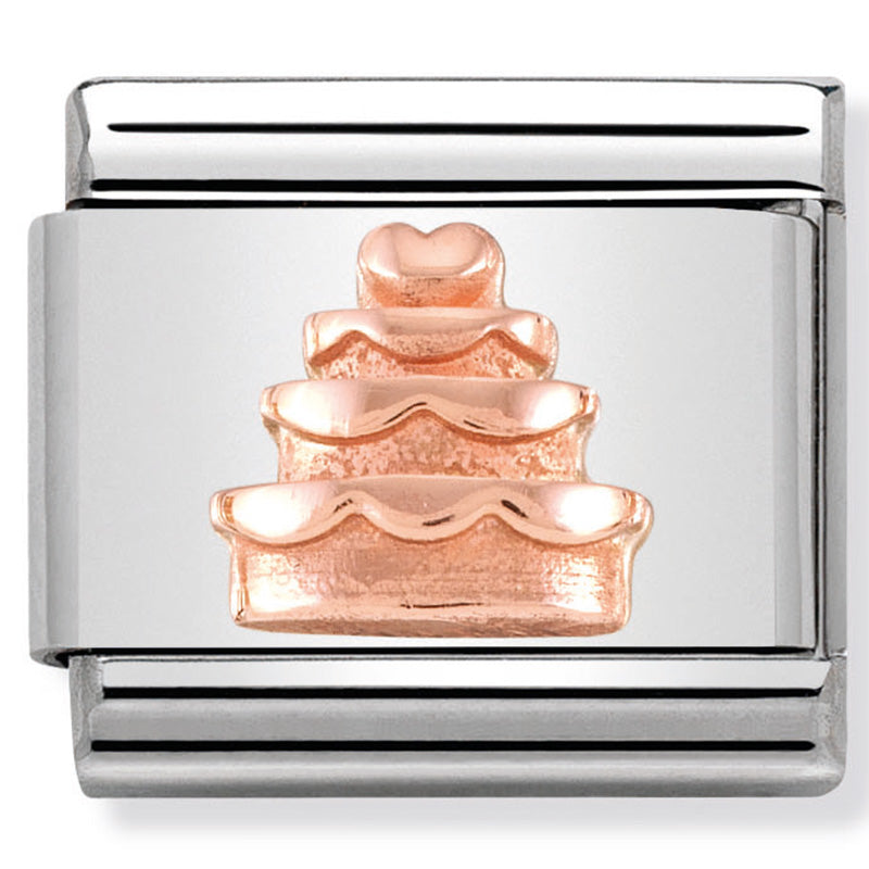 Nomination Tiered Cake Rose Gold Charm 