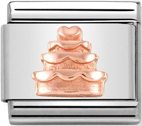 Nomination Tiered Cake Rose Gold Charm 
