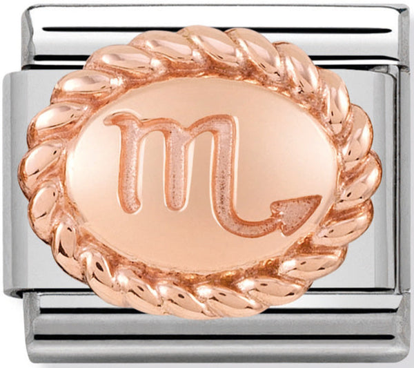 Nomination Scorpio Birthstone Birthday Rose Gold Charm Link 