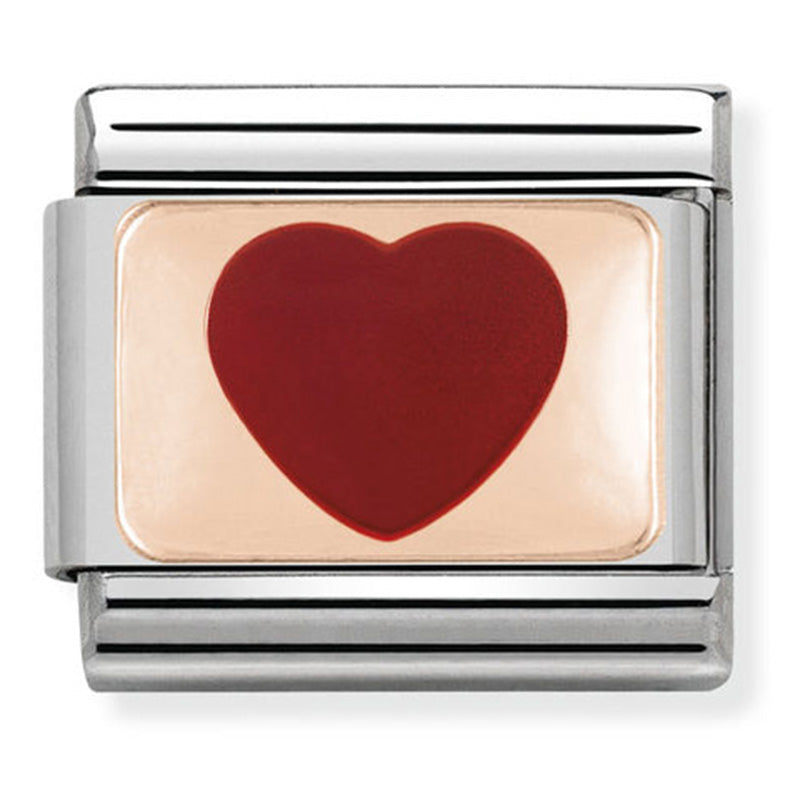 Love - Red Heart Rosegold Charm