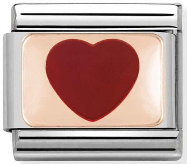 Love - Red Heart Rosegold Charm