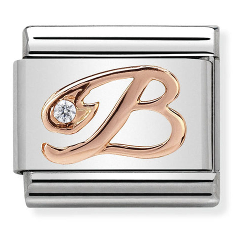 Nomination Letter B Rose Gold Charm 