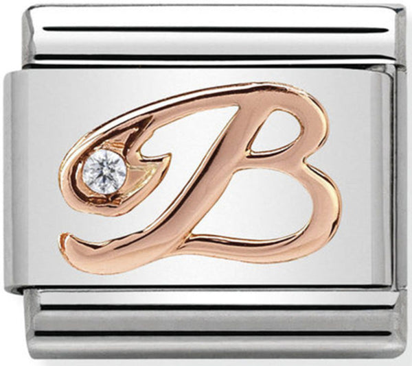 Nomination Letter B Rose Gold Charm 