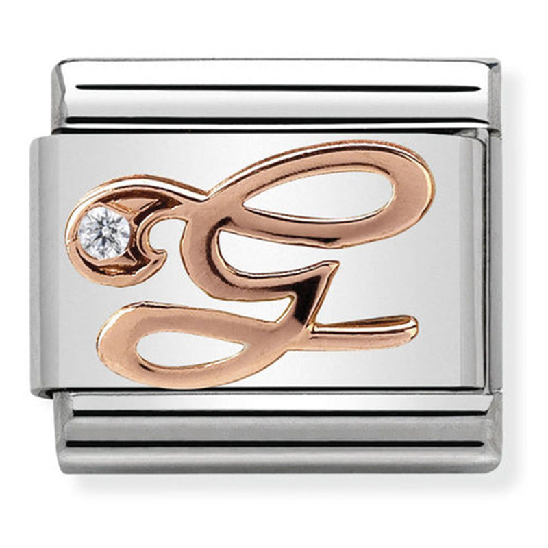 Nomination Letter G Rose Gold Charm