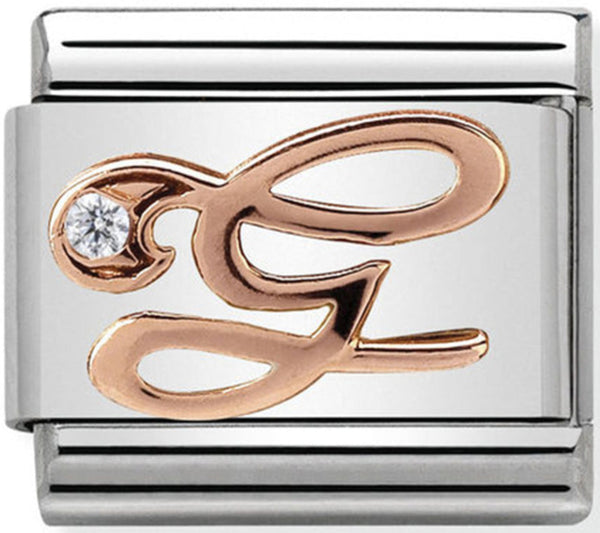 Nomination Letter G Rose Gold Charm