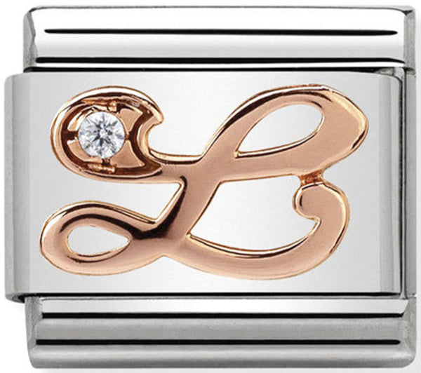 Letter L Rose Gold Charm