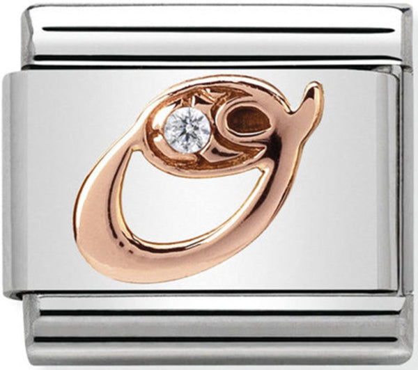 Nomination Letter O Rosegold Charm