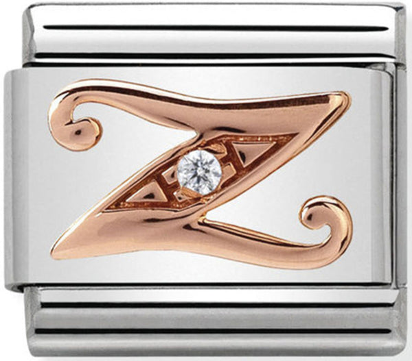 Nomination Letter Z Rose Gold Charm