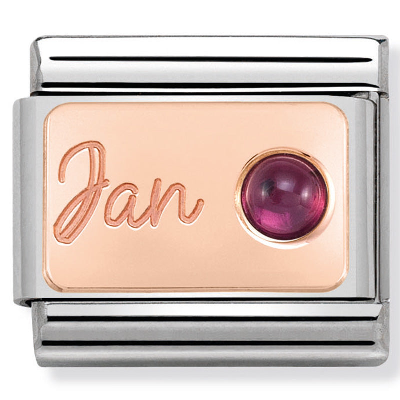 Nomination January Birthstone Rosegold Charm