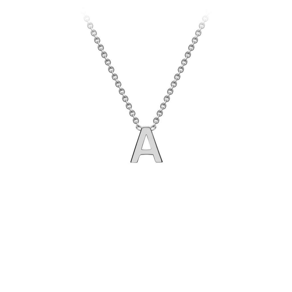 Petite Initial Letter 9ct White Gold Necklaces