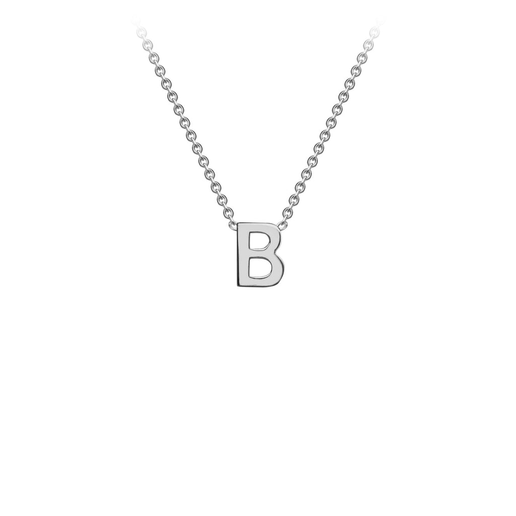 Petite Initial Letter 9ct White Gold Necklaces