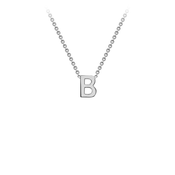 Petite Initial Letter 9ct White Gold Necklaces