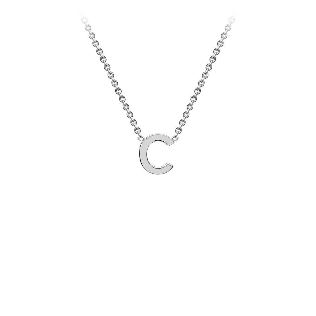 Petite Initial Letter 9ct White Gold Necklaces