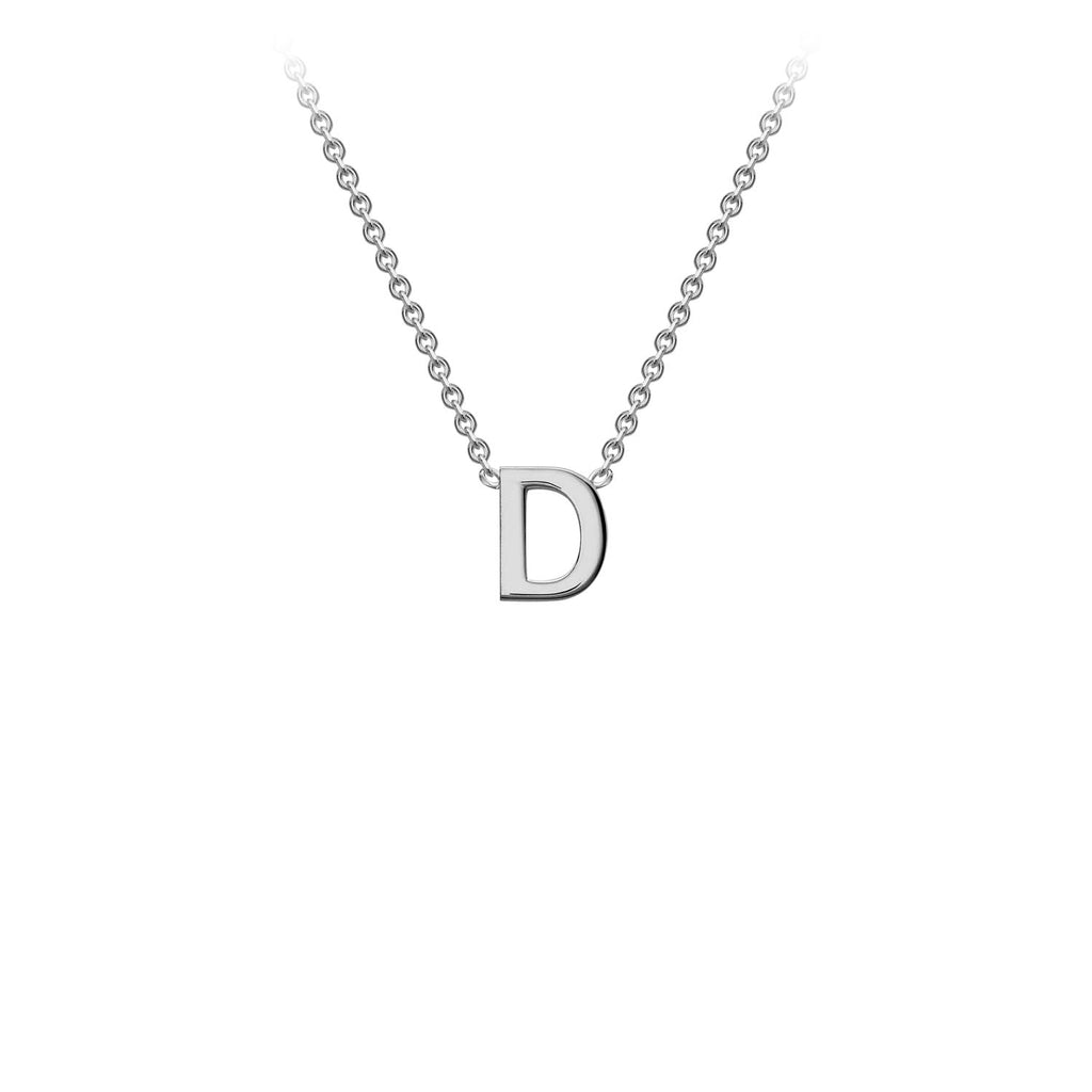 Petite Initial Letter 9ct White Gold Necklaces
