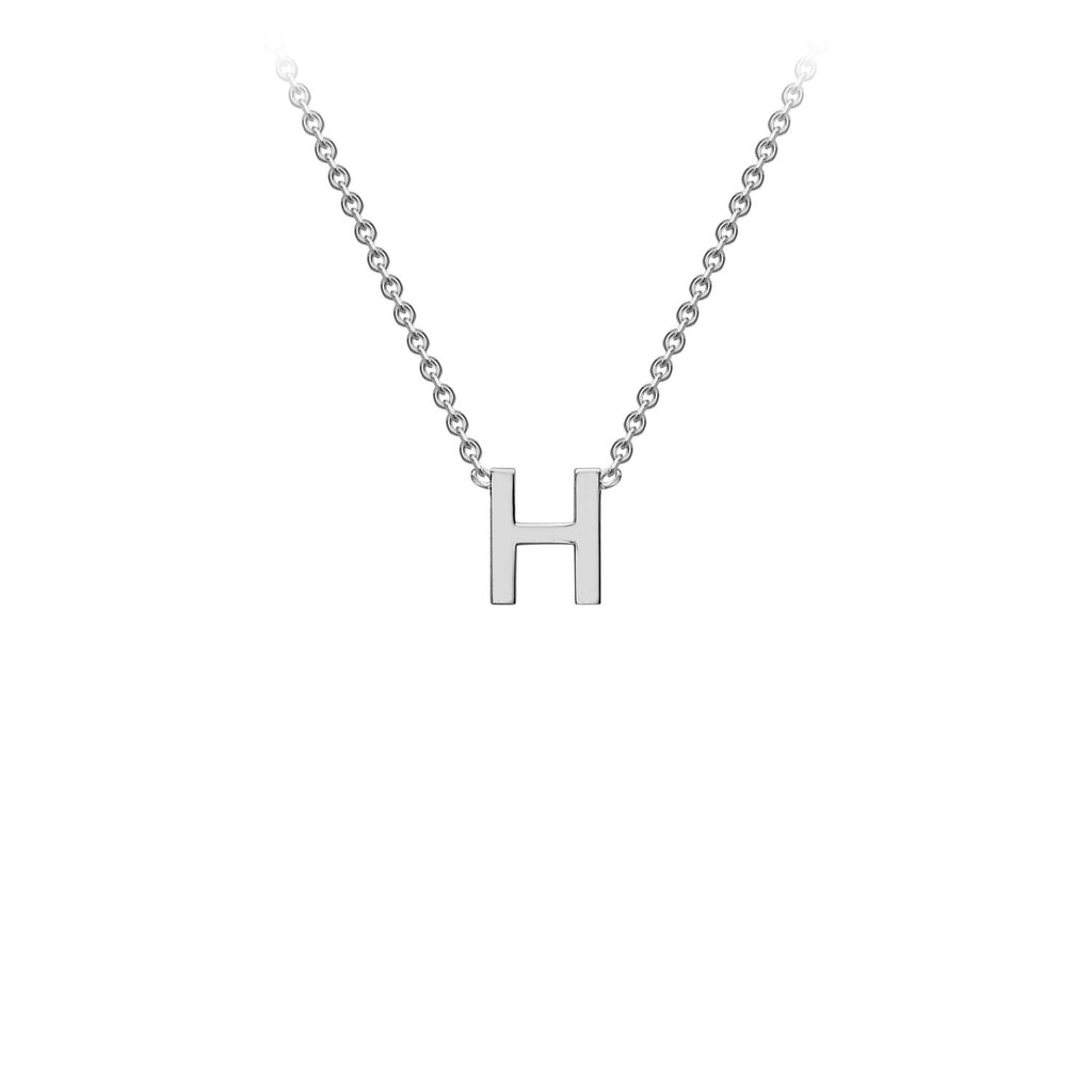 Petite Initial Letter 9ct White Gold Necklaces