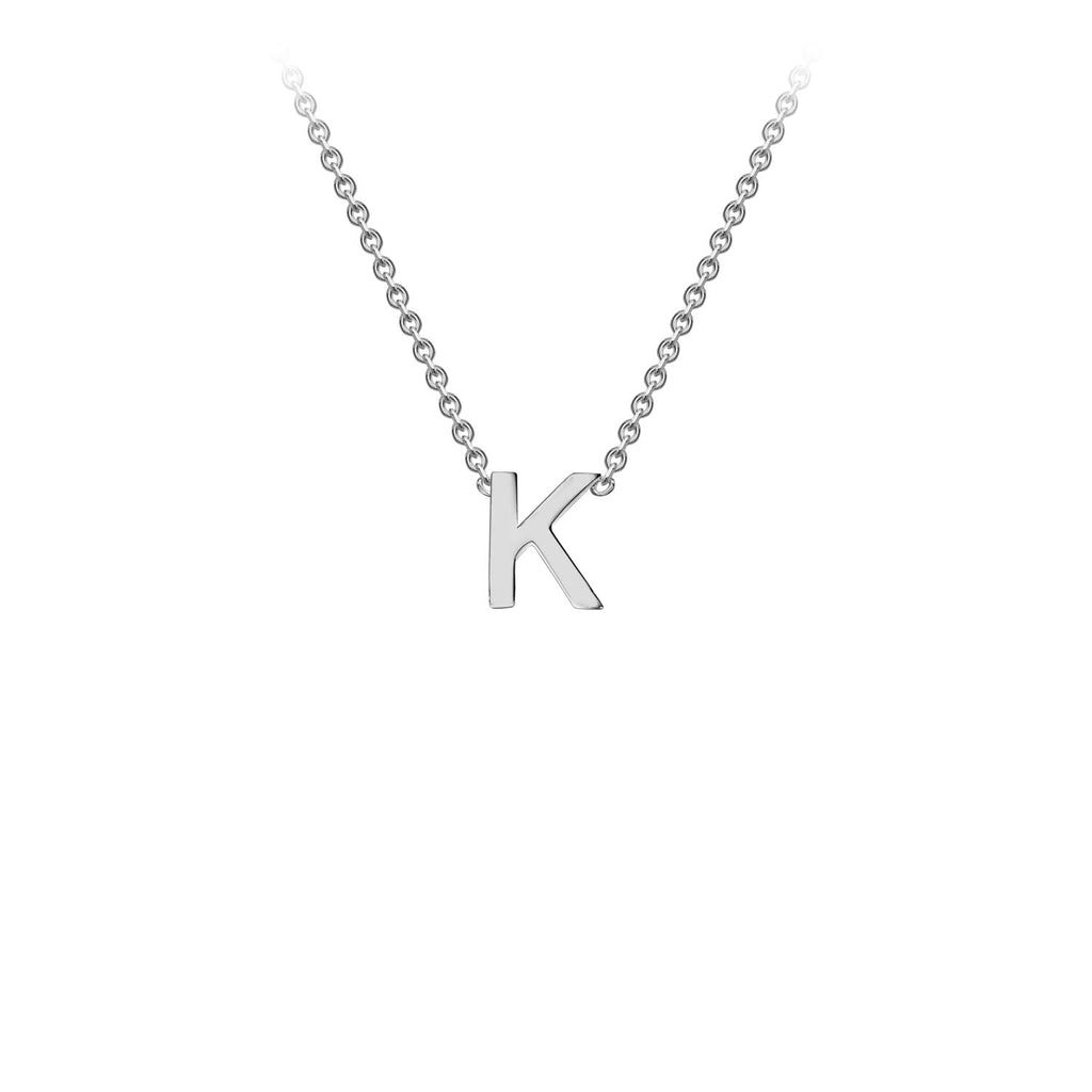 Petite Initial Letter 9ct White Gold Necklaces