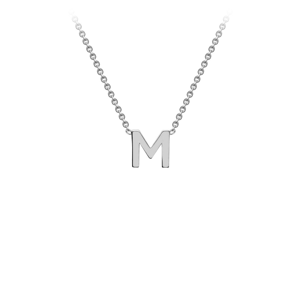 Petite Initial Letter 9ct White Gold Necklaces