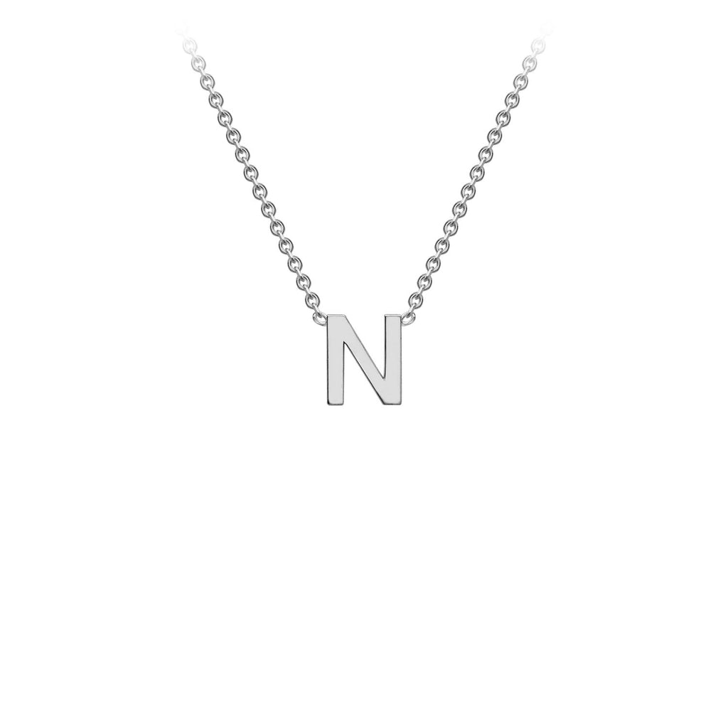 Petite Initial Letter 9ct White Gold Necklaces