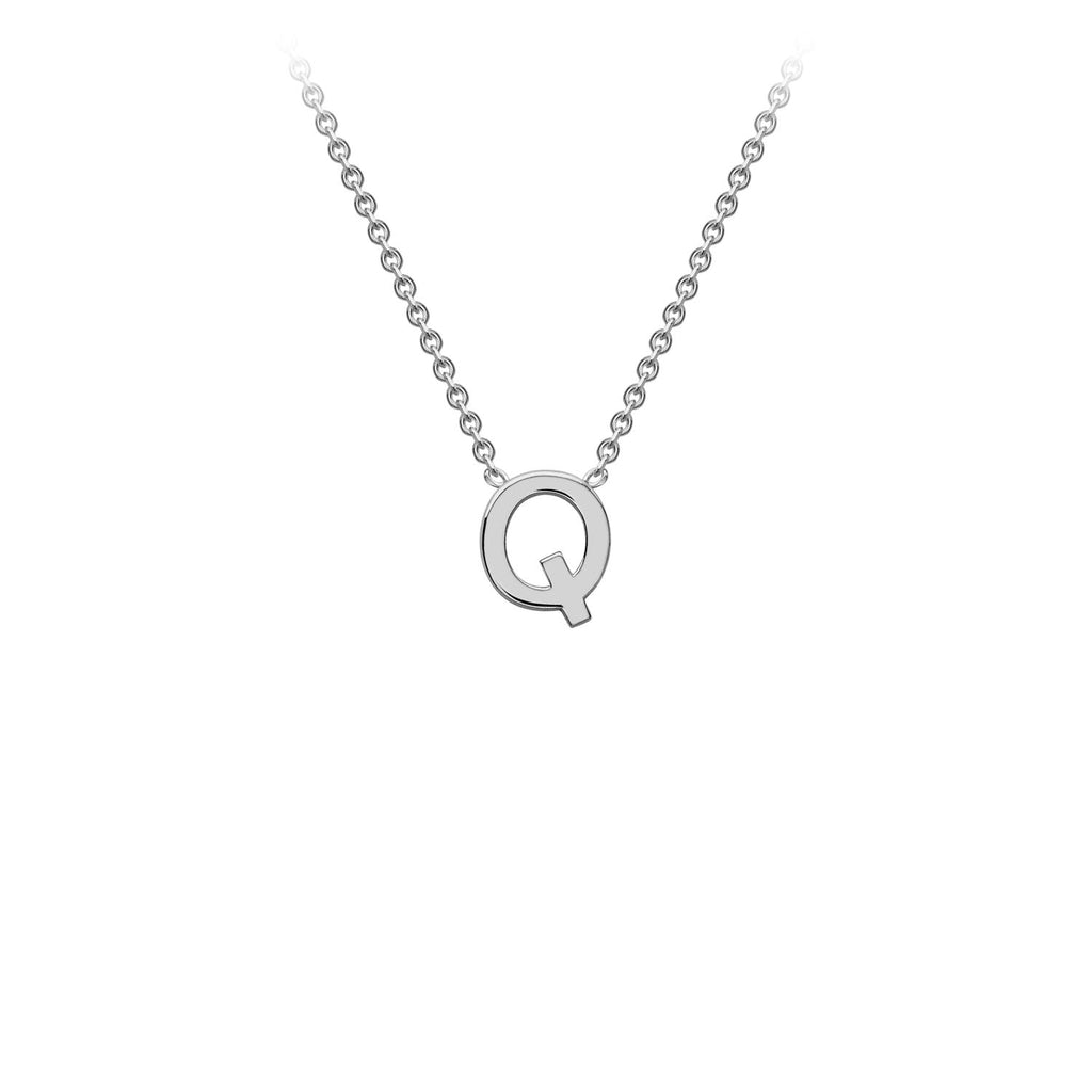 Petite Initial Letter 9ct White Gold Necklaces