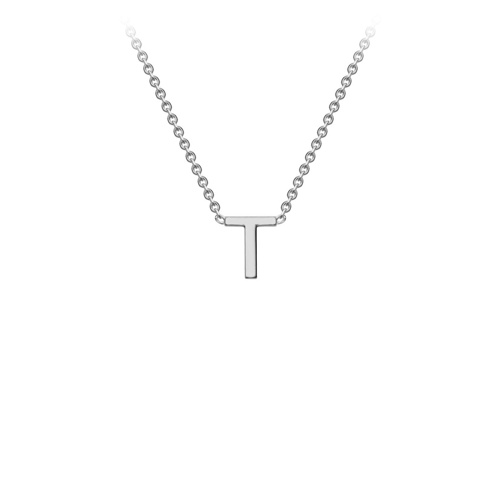 Petite Initial Letter 9ct White Gold Necklaces